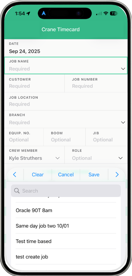 Picking Job Name