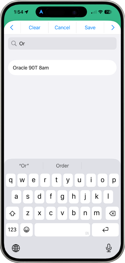 Searchable Select List